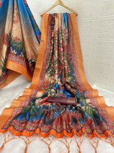 Mysore Silk Digital Print MultiColour Saree With Unstiched Blouse Piece-MPHMS-20-MULTI